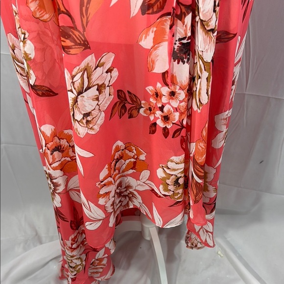Eliza J Floral Asymmetrical Dress in Pink Size 6 - Picture 3 of 10